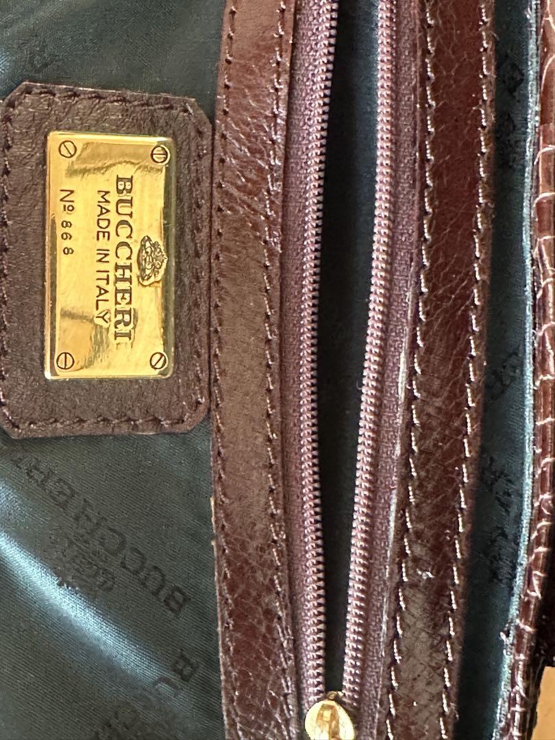 BUCCHERI レザー バッグ N°868 ダークブラウン