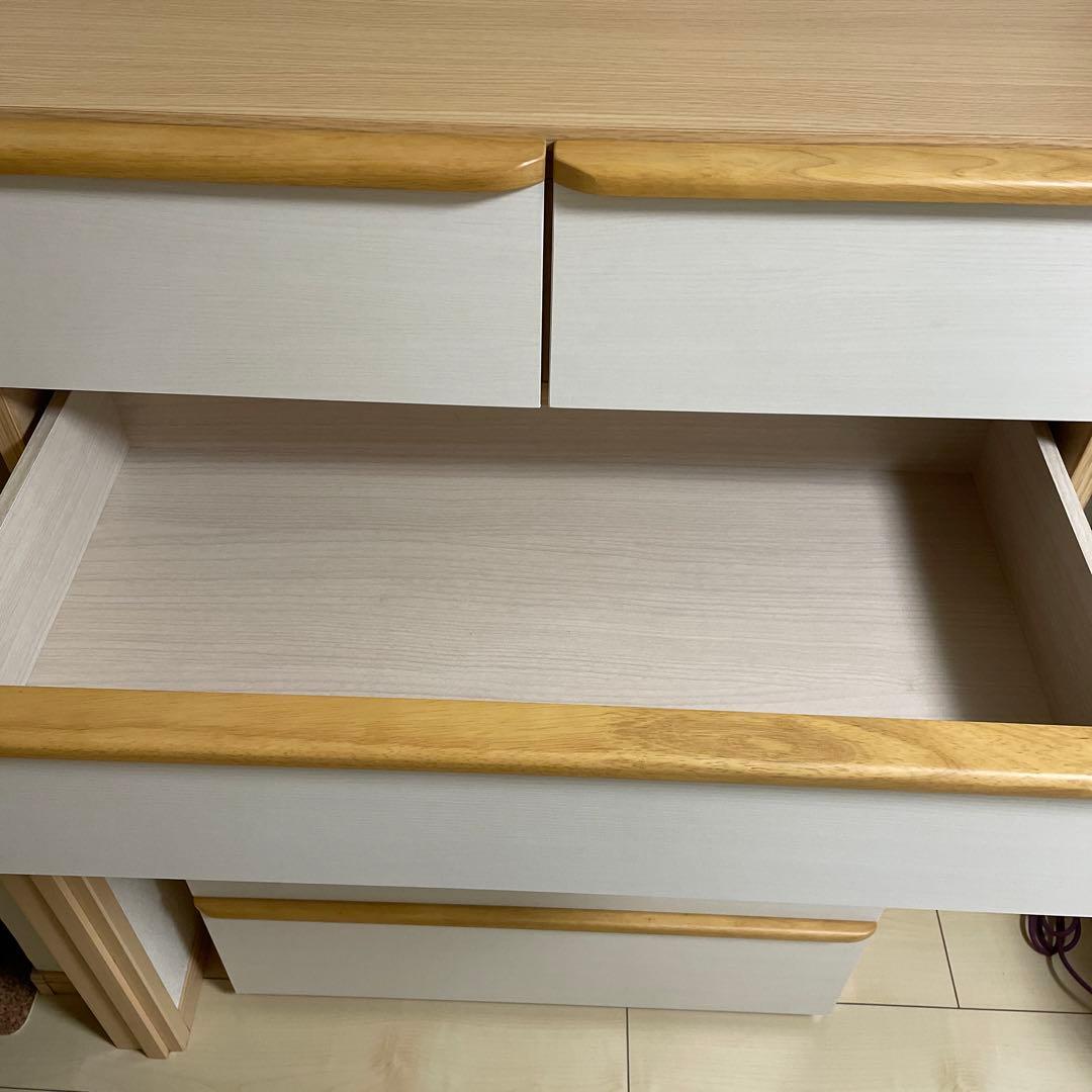 ニトリ ハイチェスト ニーズ3 NA ホワイト 80HC WH ブラウン 洋服