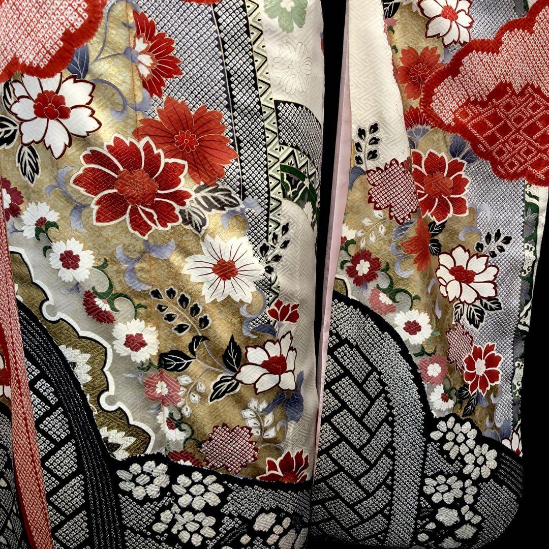 絞り 花雪輪金彩加工