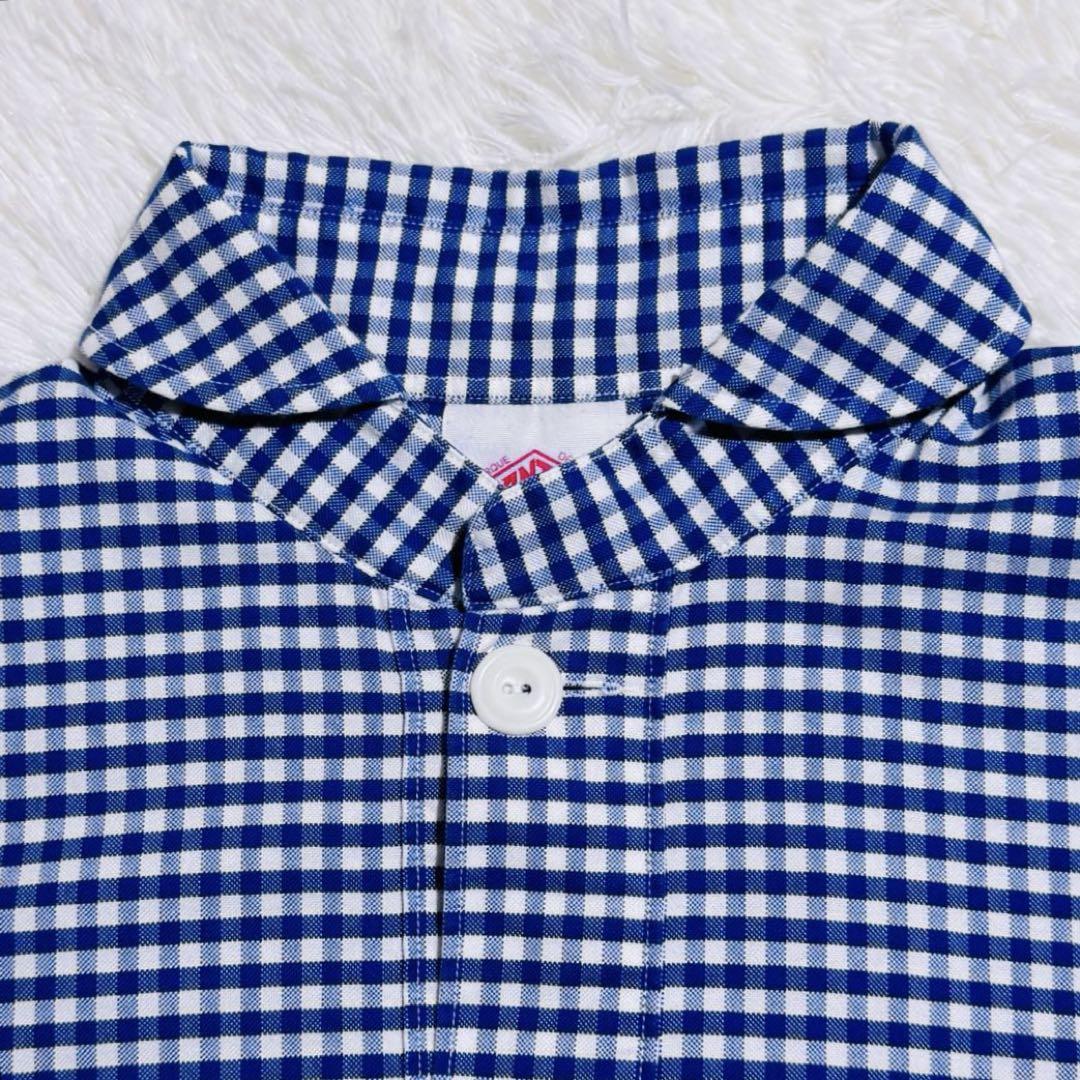 DANTON コットン ギンガムチェック ロングシャツワンピース 美品