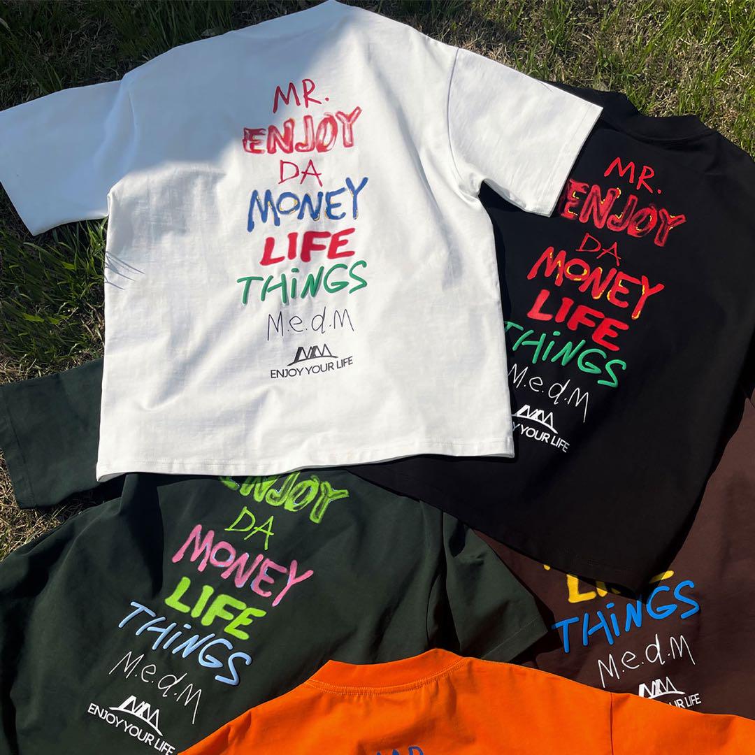 MEDM 正規品 手書き風 ロゴと バックプリント Tシャツ XL - メルカリ