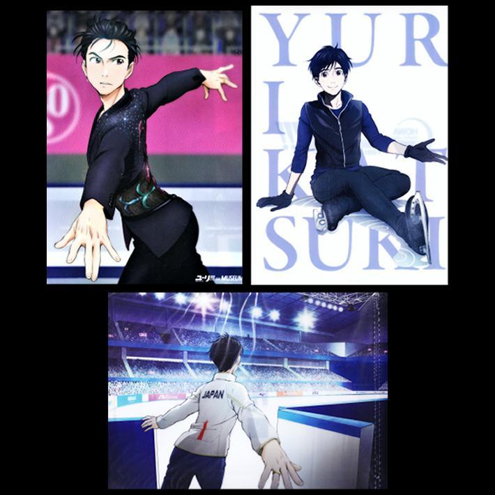 5点[ユーリ!!! on ICE]勇利★クリアファイル3種,原画ポストカード2種