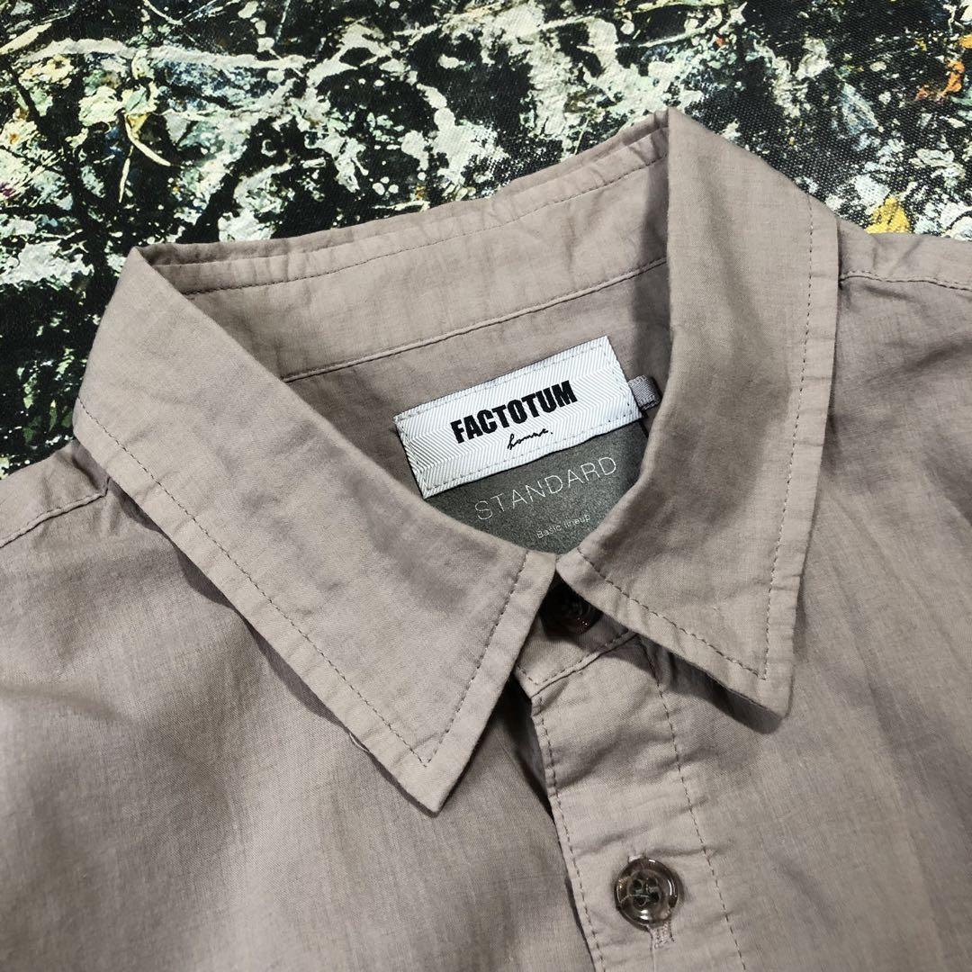 【美品】ファクトタム-FACTOTUM-ロゴデザインシャツ