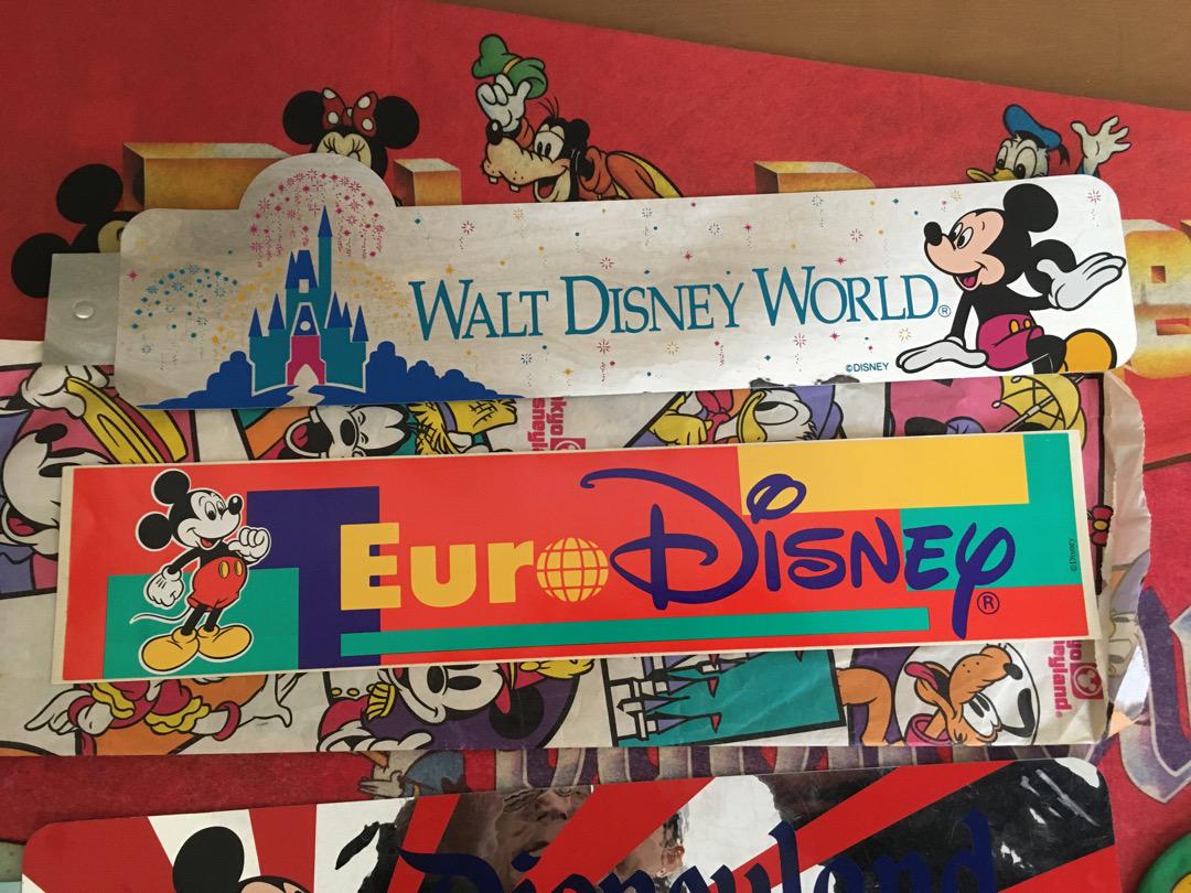 中古 ビンテージ ディズニーペナント・ステッカー・バッチセット！