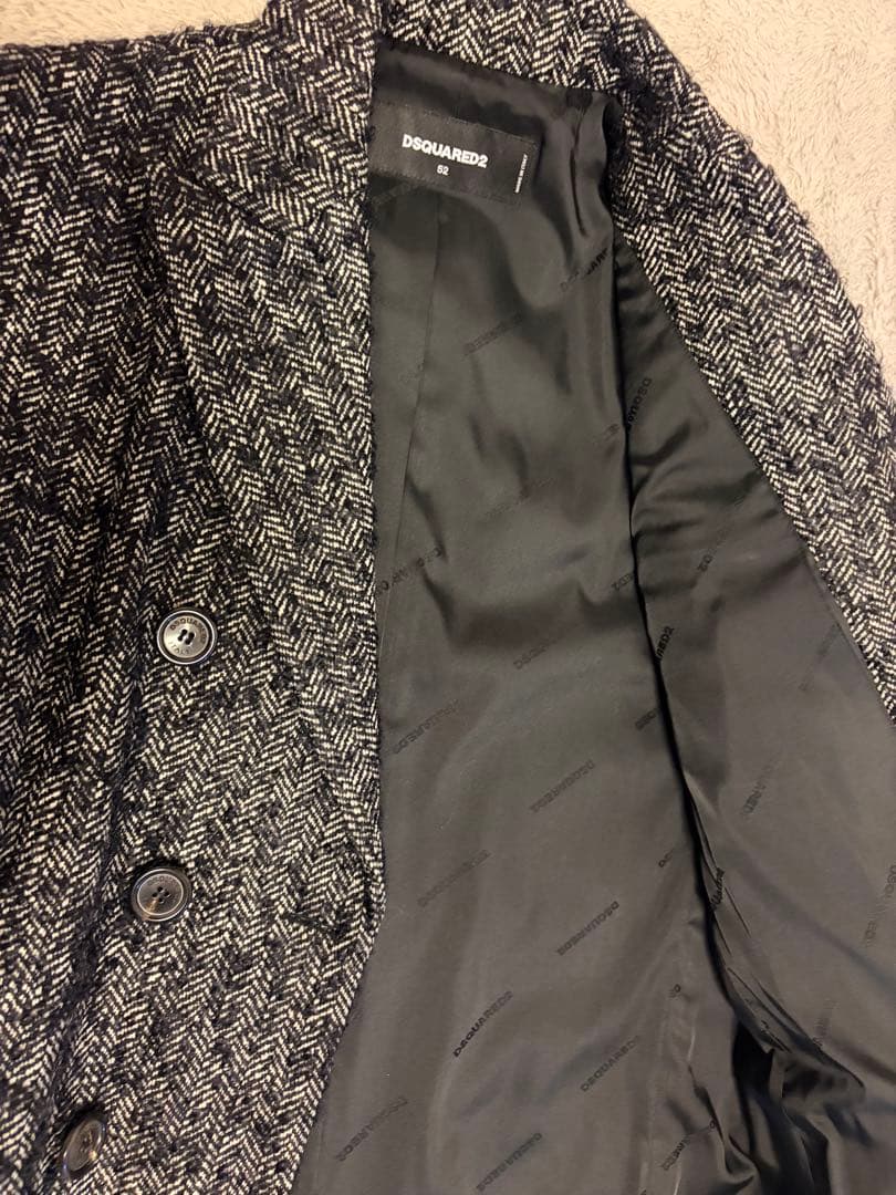 【試着のみ】DSQUARED2 メンズツイードコート サイズ52 【試着のみ】DSQUARED2 メンズツイードコート サイズ52