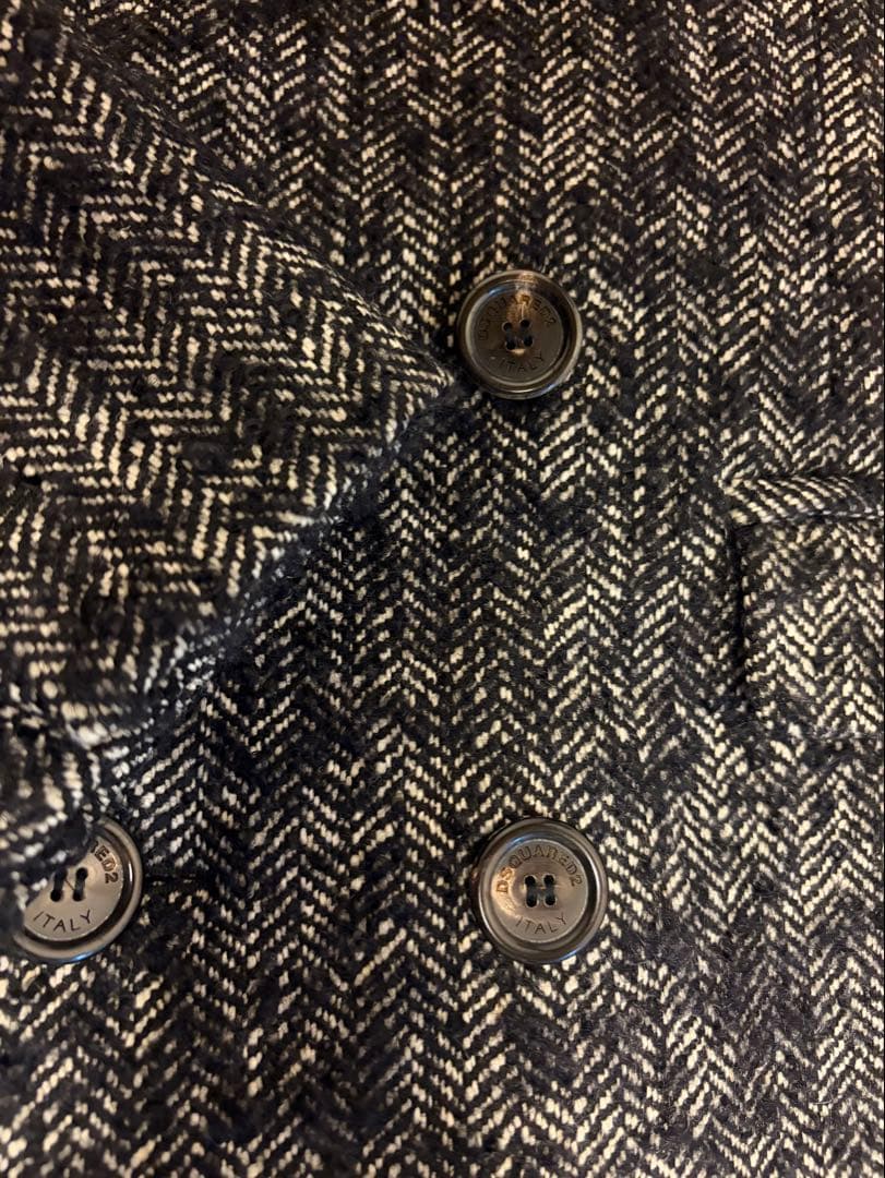 【試着のみ】DSQUARED2 メンズツイードコート サイズ52 【試着のみ】DSQUARED2 メンズツイードコート サイズ52