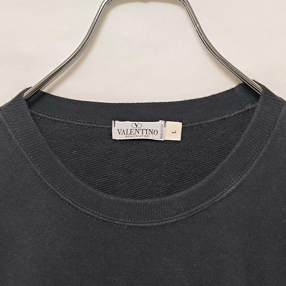 VALENTINO 黒 刺繍 スウェット メンズ L トレーナー