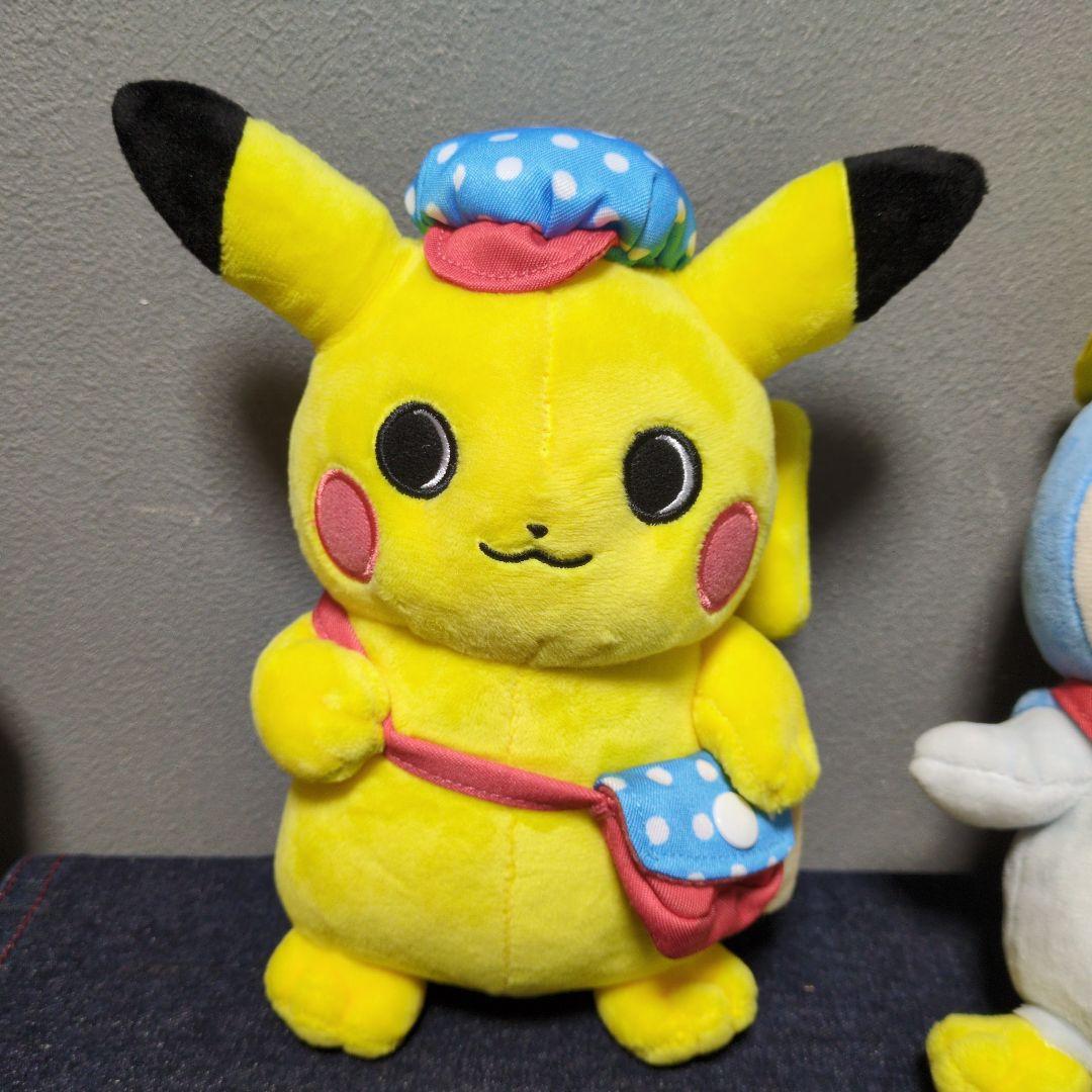 美品★ポケモン★Pokemonのんびりライフ★ぬいぐるみ★ピカチュウ・ポッチャマ
