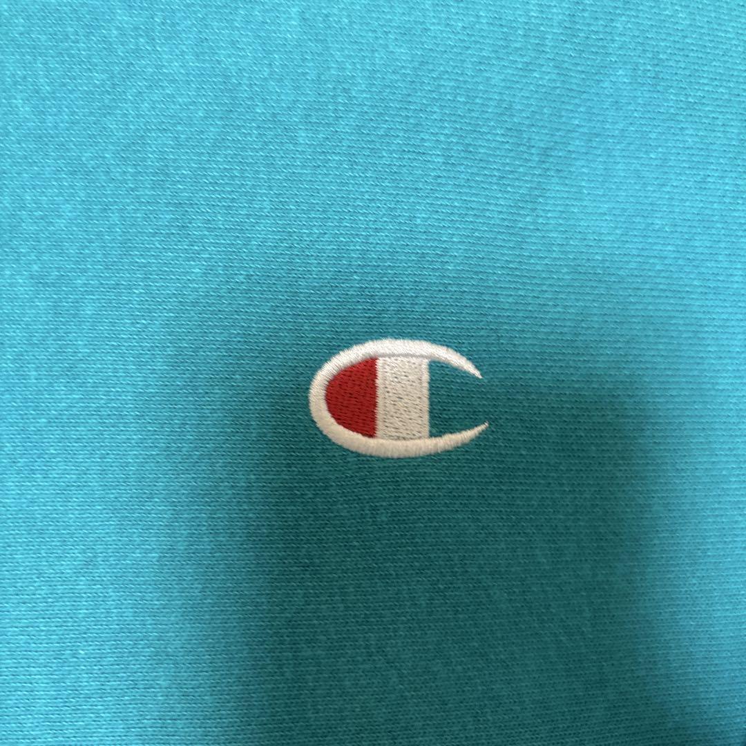 Champion ターコイズ リバースウィーブスウェット
