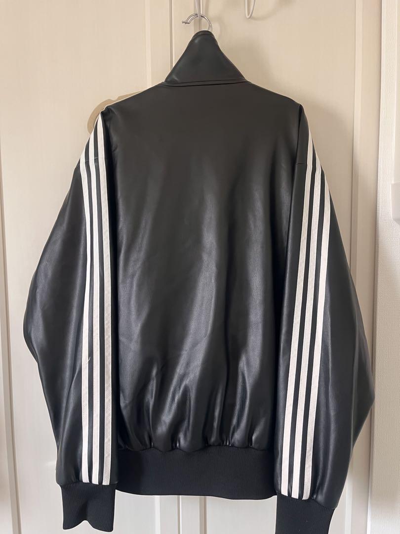 adidas 上XL レザージャケット・ブルゾン フェイクレザー