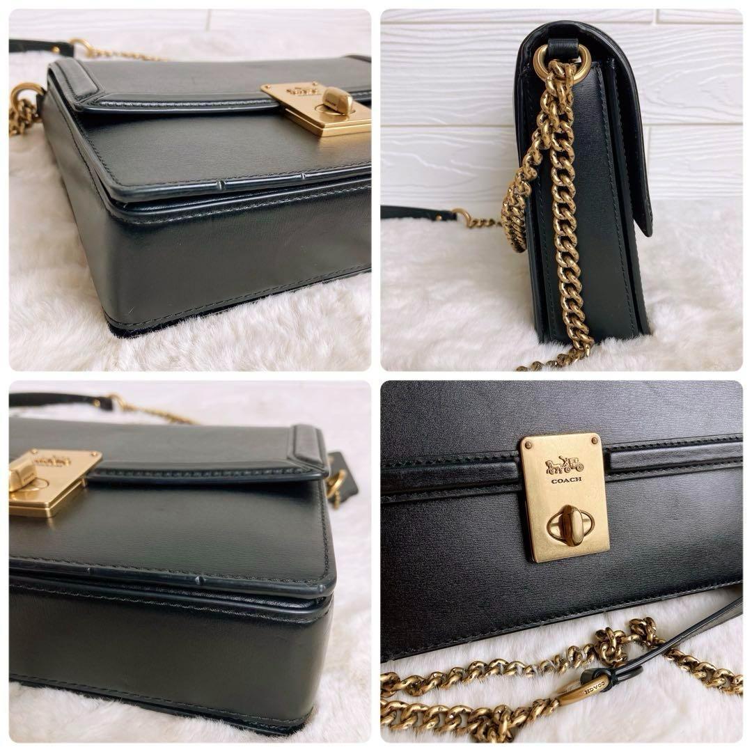 美品☆COACHコーチ 2wayチェーンショルダーバッグ レザー