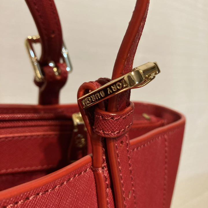 【超美品】Tory Burch トートバッグ 赤 レッド レザー  A4収納可