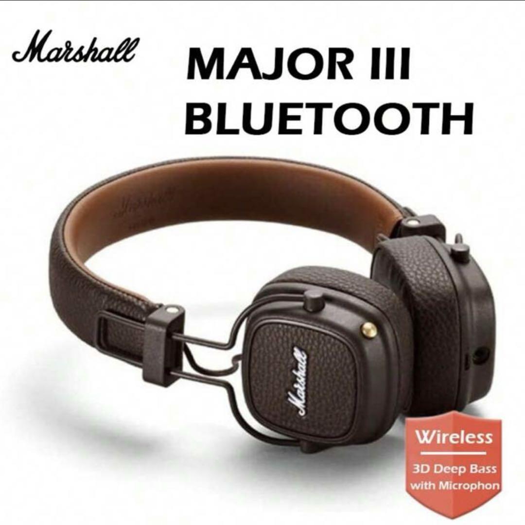 Marshall Major III ワイヤレスヘッドホン 茶色 - メルカリ