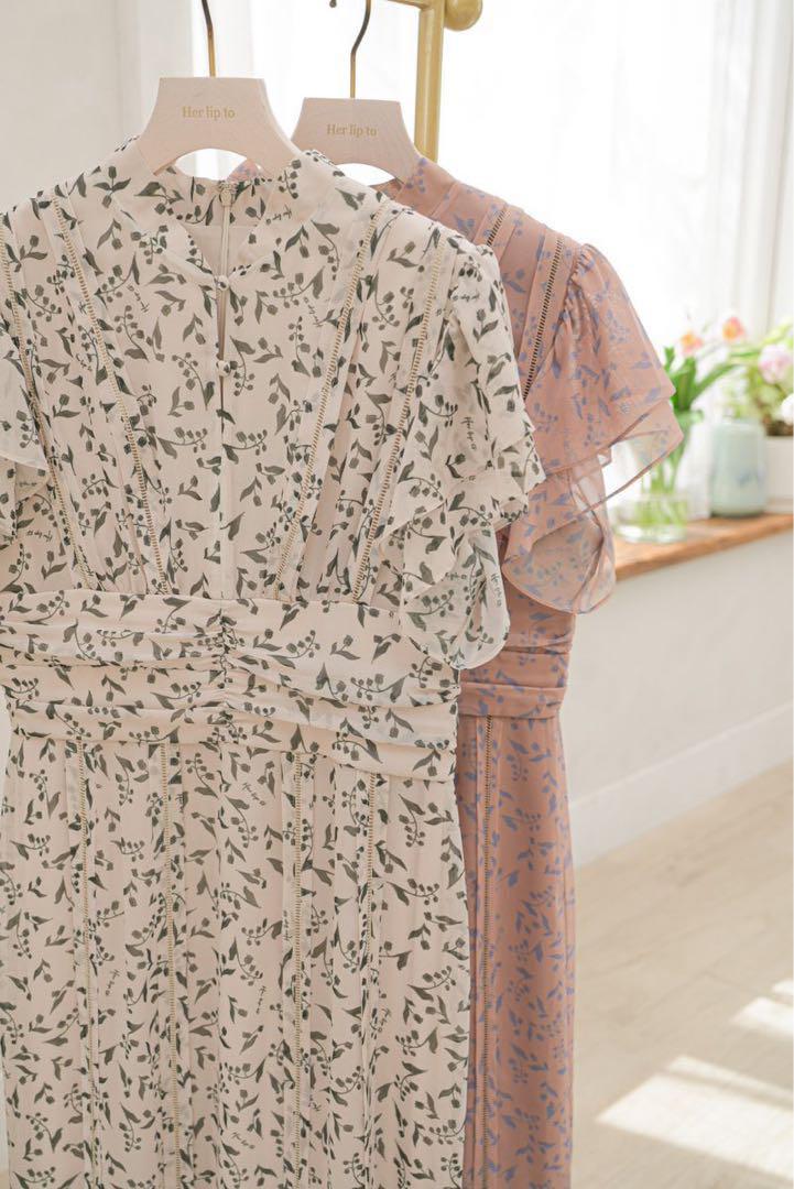 herlipto muguet printed romantic dress