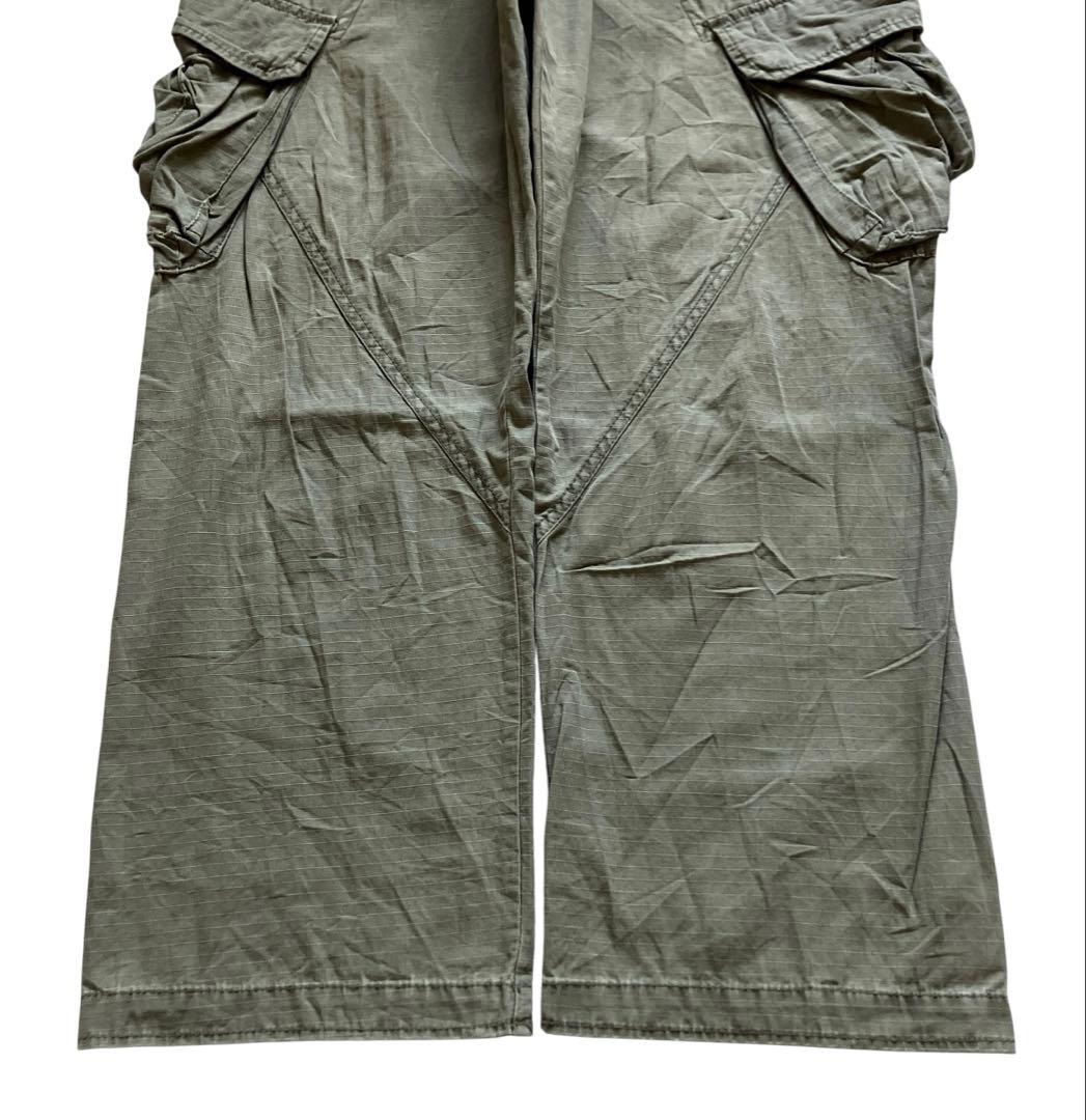 00s OLD NIKE XLサイズ ミリタリー ワイドカーゴパンツ Y2K極太