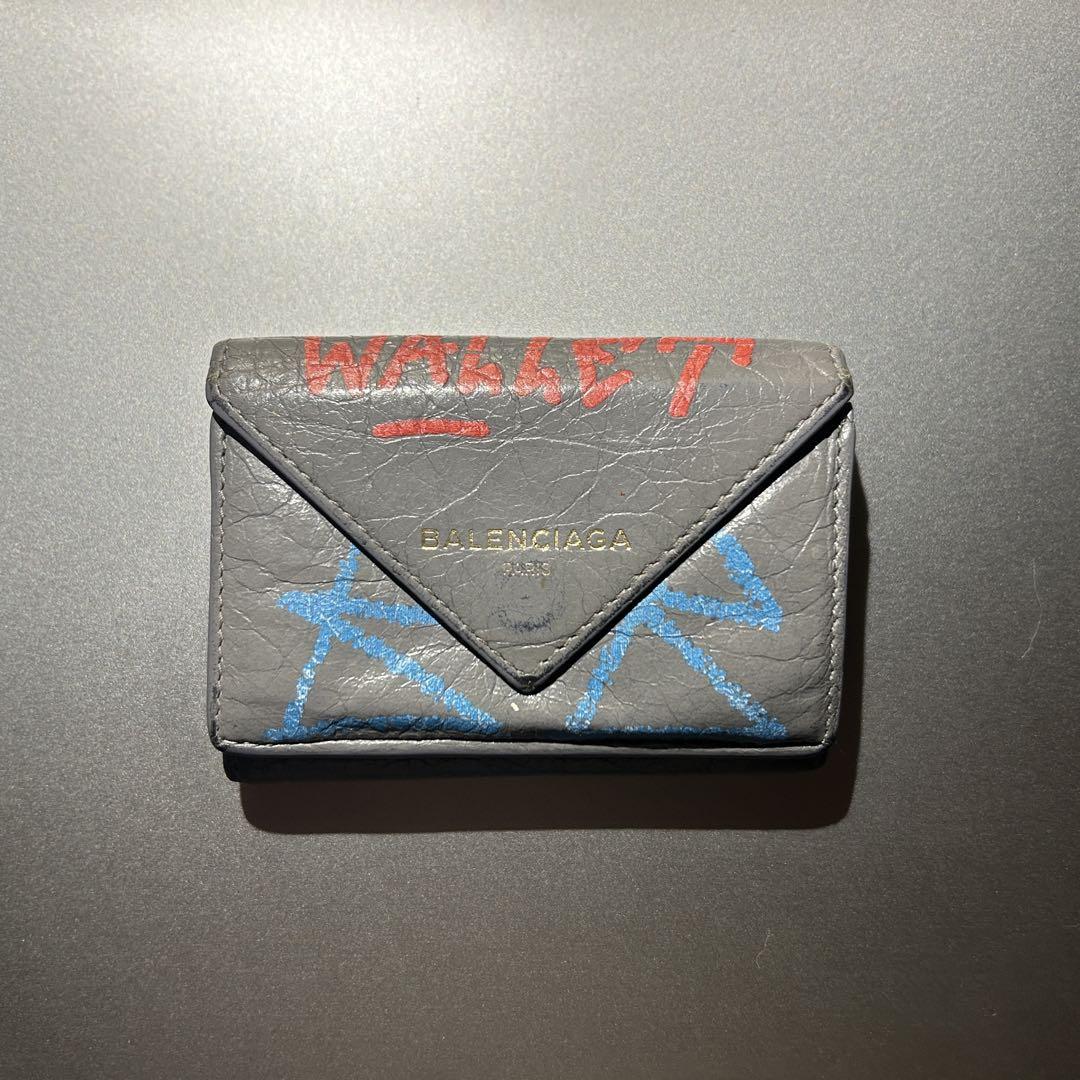 BALENCIAGA バレンシアガ ペーパー ミニウォレット グラフィティー