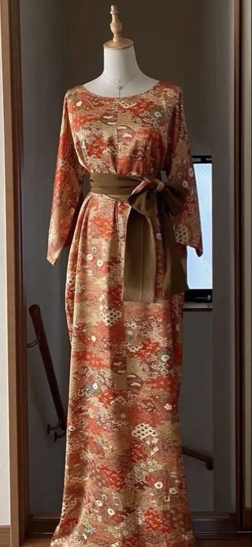 ぜん様専用♡(*ˊૢᵕˋૢ*)着物リメイクワンピース　　993