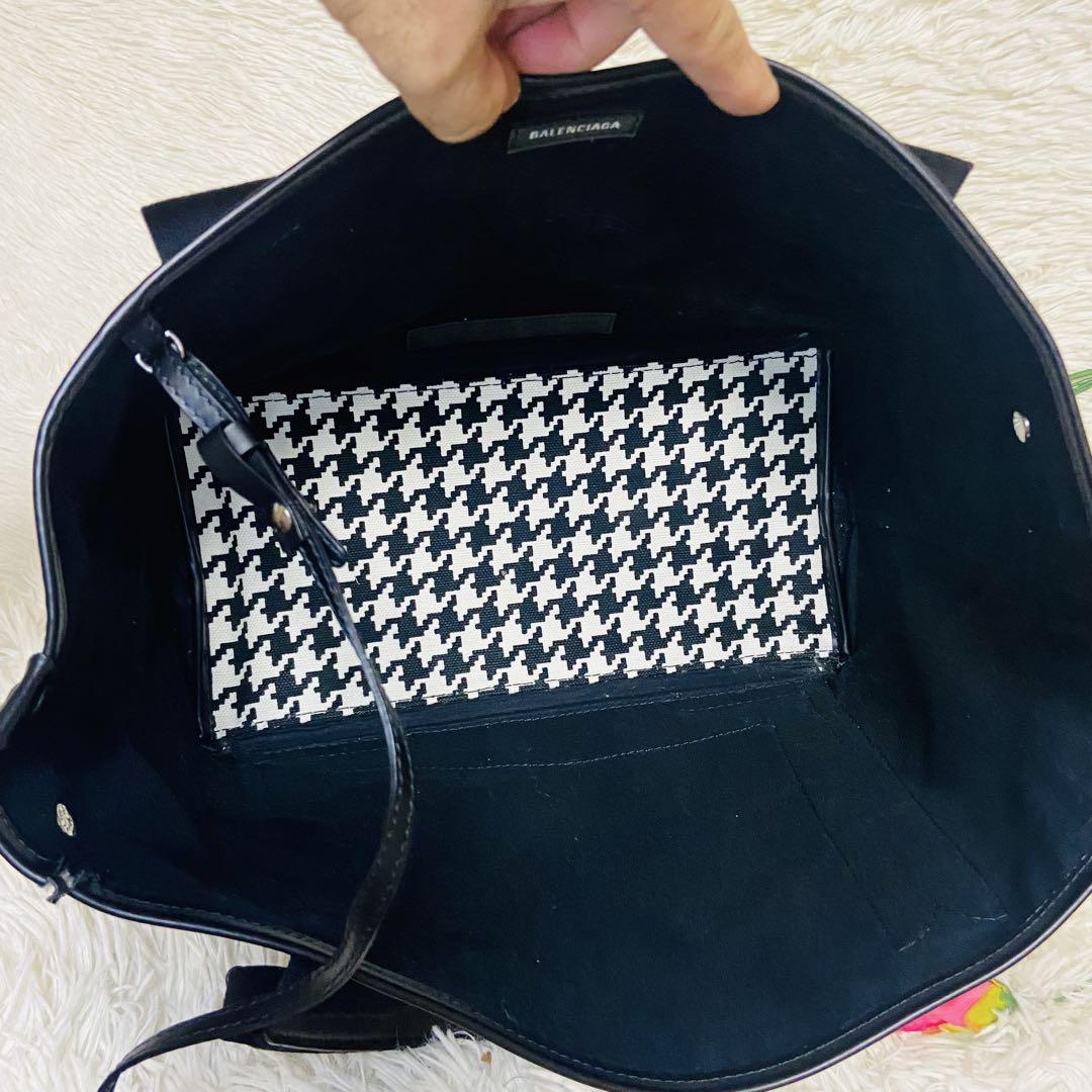 ポーチ付✨BALENCIAGA✨バレンシアガ✨トートバッグ✨千鳥柄