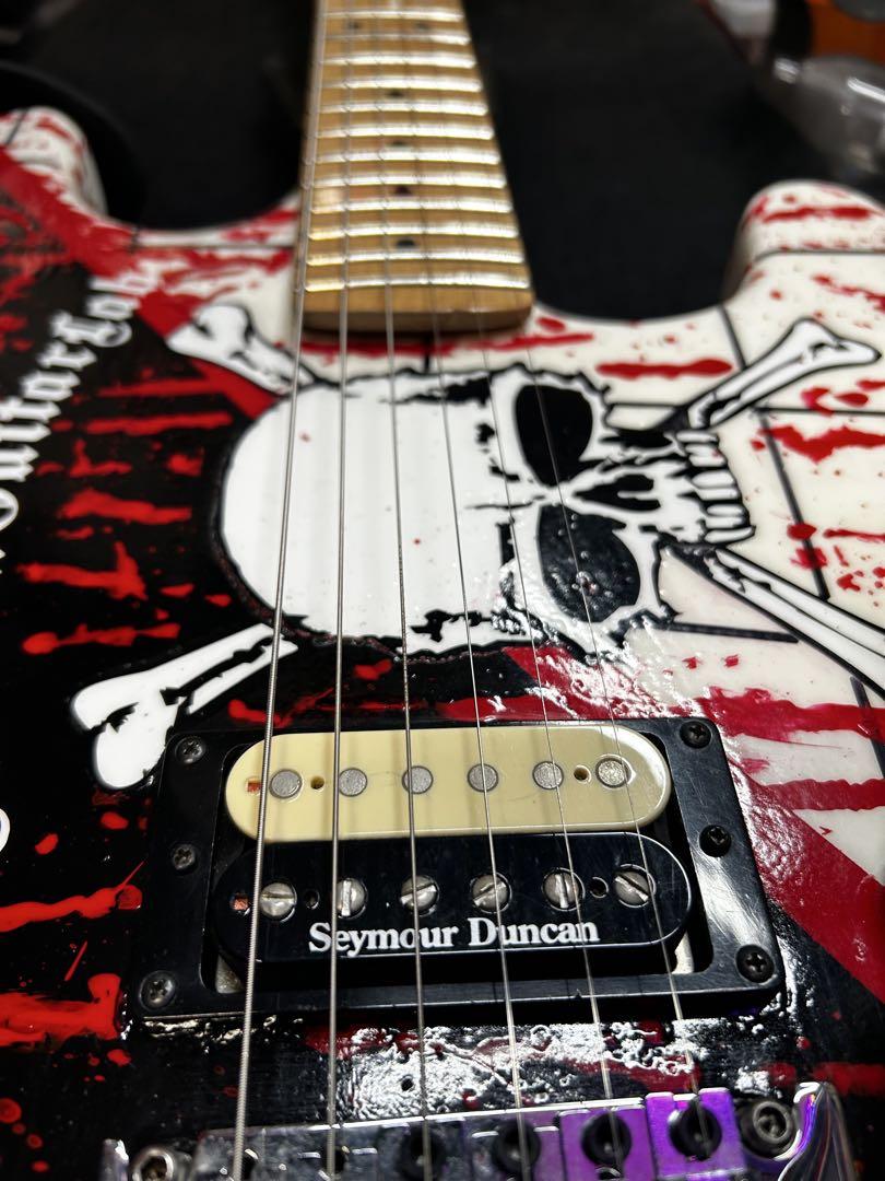 bloody scary!拘りのリバースヘッドに1ハムフロイドローズスカルギター bloody scary!拘りのリバースヘッドに1ハムフロイドローズスカル