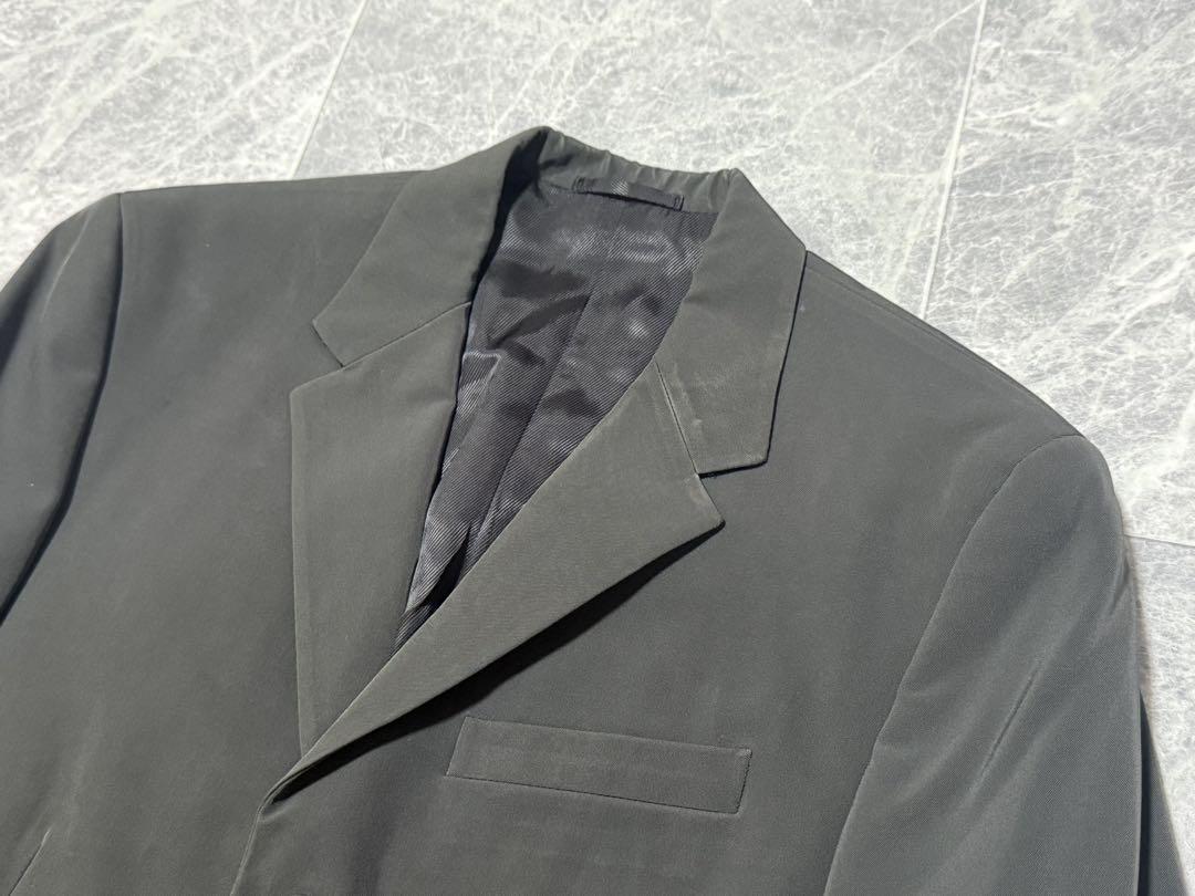 PRADA プラダ ポリエステル ナイロン テーラード ジャケット 48 黒