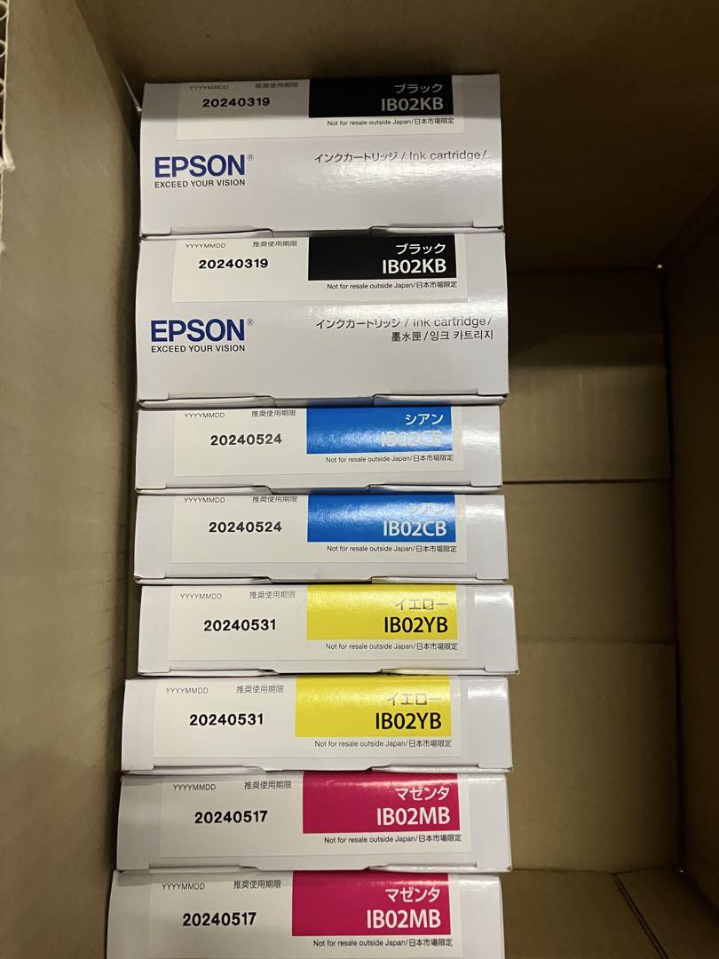 EPSON IB02KB/CB/MB/YB/PXMB6各2個　計10個 エプソン 【大容量・4色セット】 IB02KB, CB, MB, YB インク