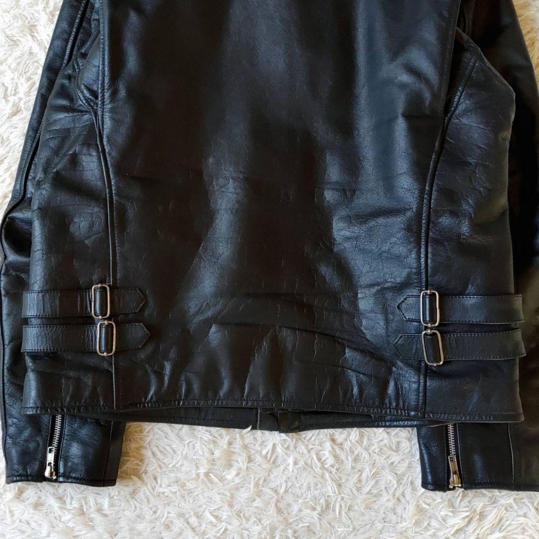 【HORN WORKS】牛革 バッファロー ライダース シングルレザージャケット