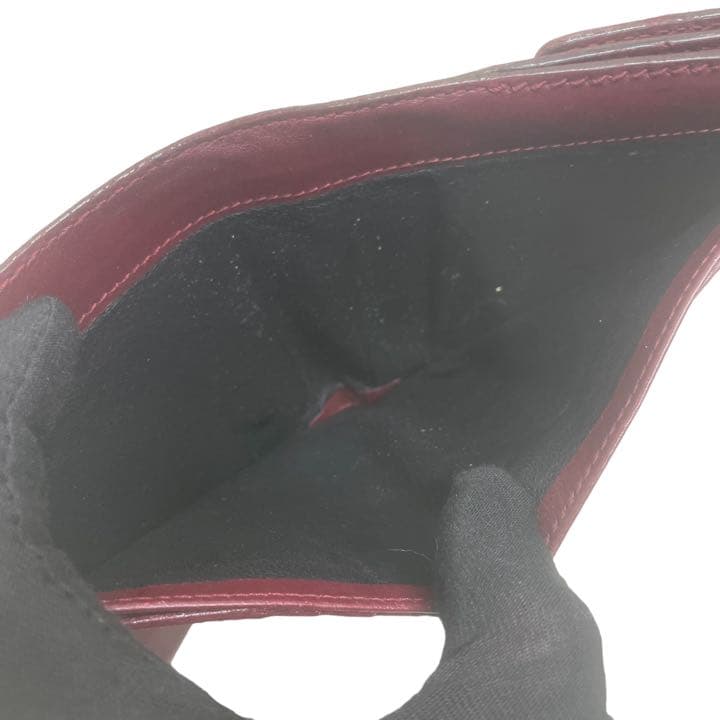 GUCCI グッチ 折り財布 0865 ワインレッド 二つ折り レザー