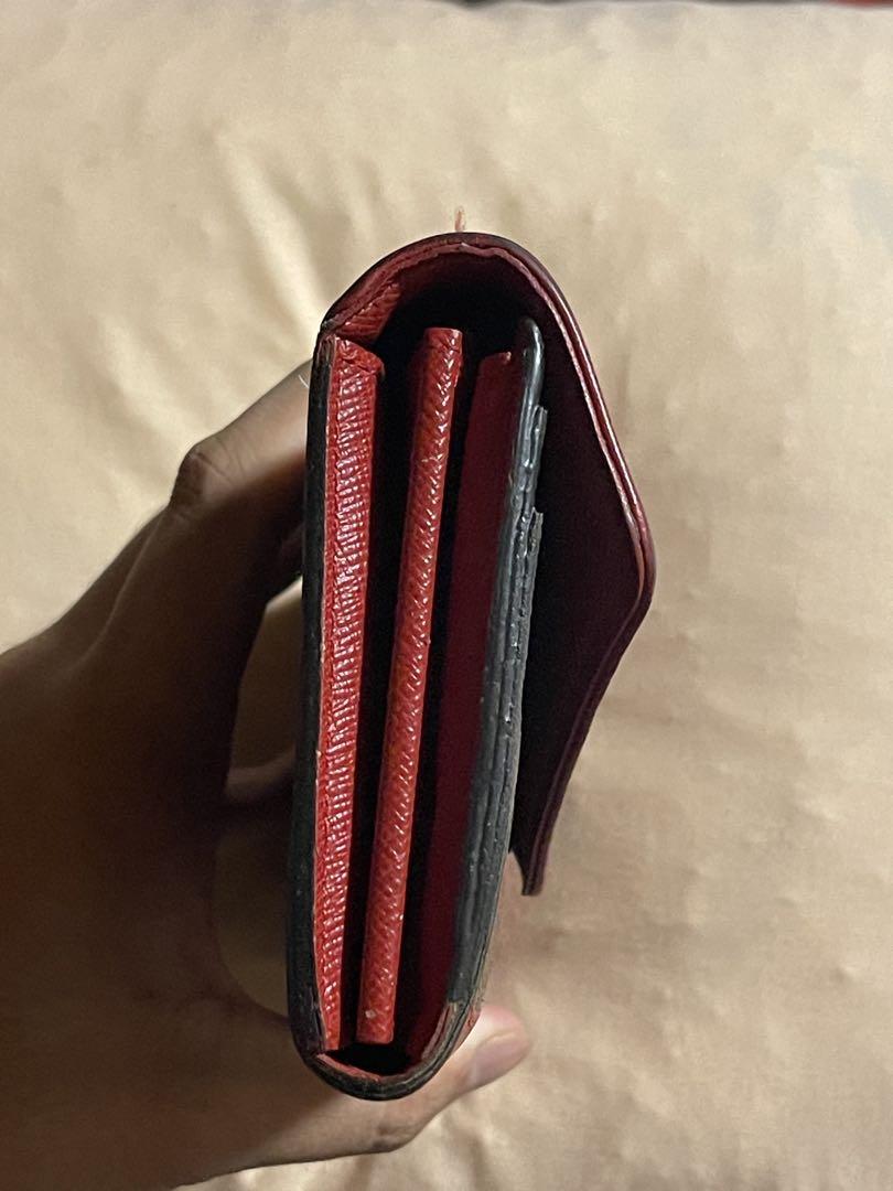 Louis Vuitton モノグラム 長財布 ブラック/レッド