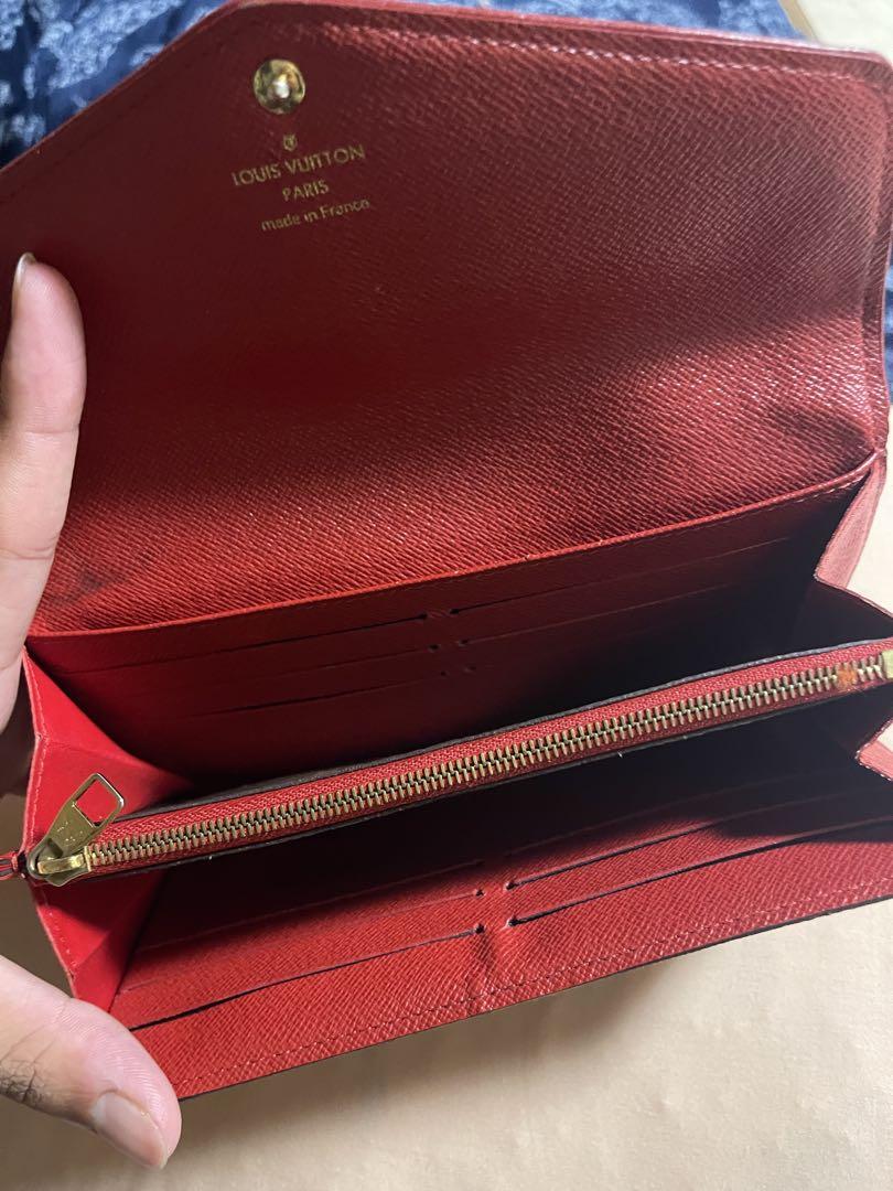 Louis Vuitton モノグラム 長財布 ブラック/レッド