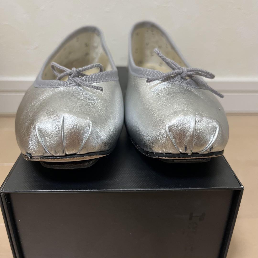 repetto シルバーバレエシューズ