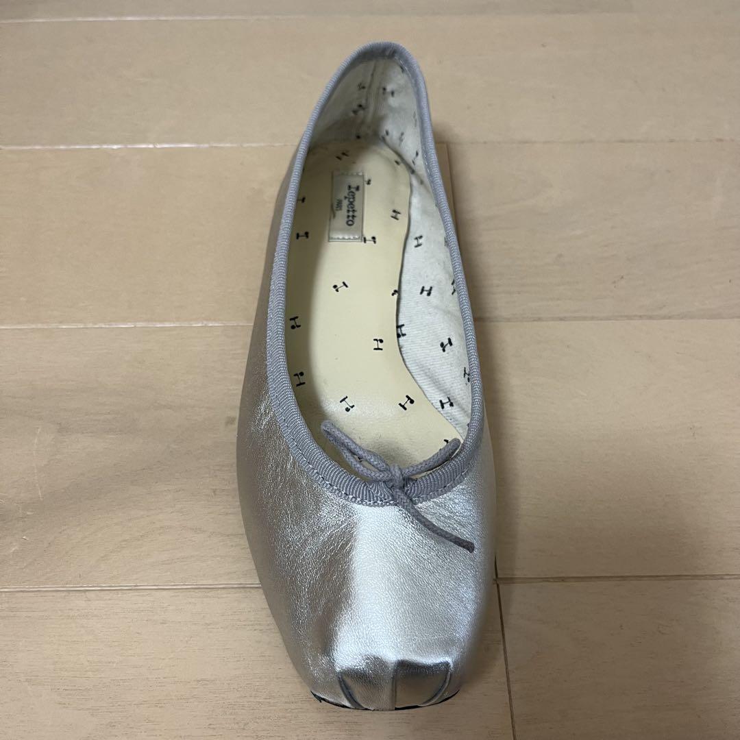 repetto シルバーバレエシューズ