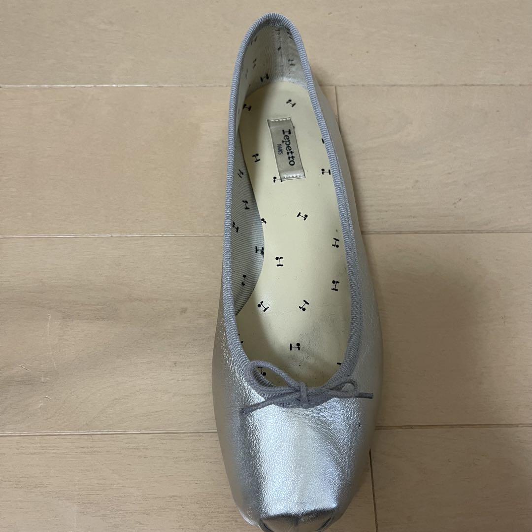 repetto シルバーバレエシューズ