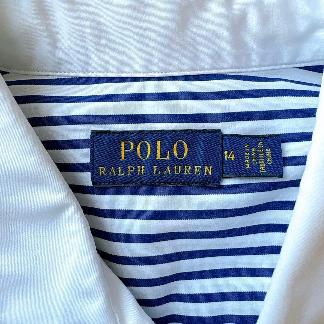 希少✨ 美品 ポロラルフローレン シャツワンピース ストライプ ポニー刺繍