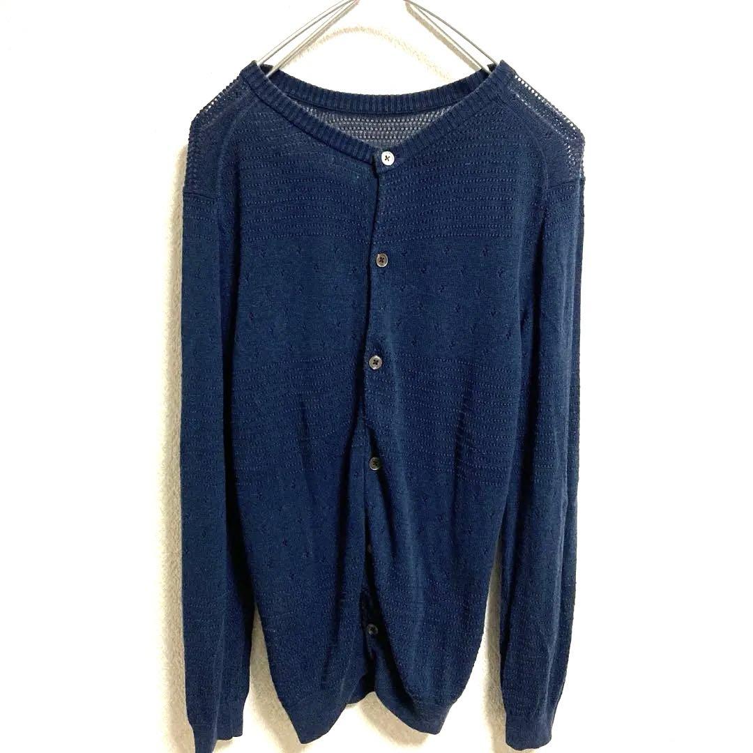 【セール 登場から人気沸騰】 ザ シンゾーン レース ボーダー ニット 透かし模様 カーディガン トップス