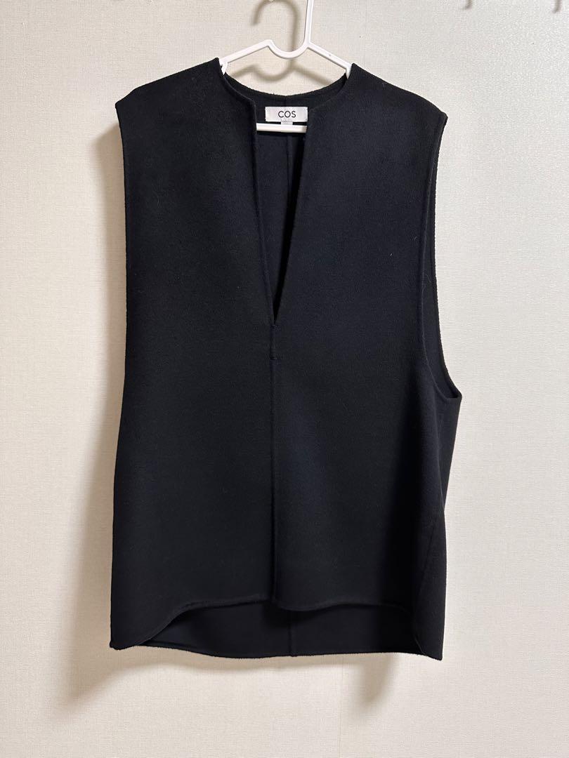 美品　COS ウールリバーベスト 黒　34