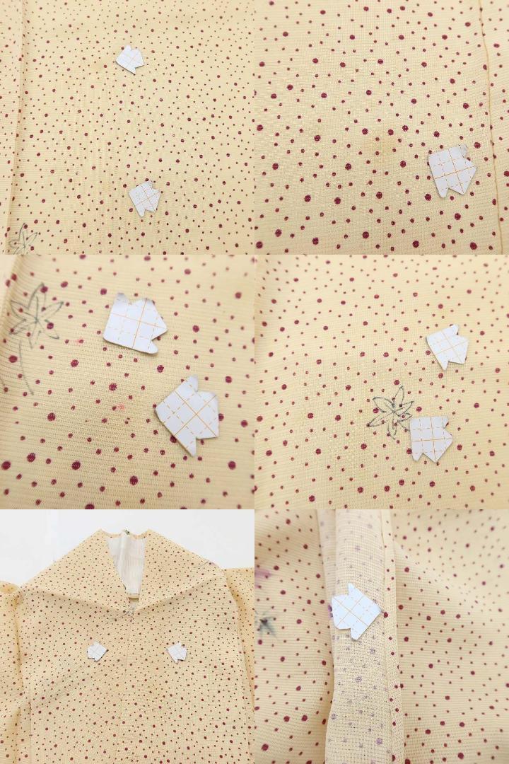 夏着物 正絹 絽“涼の歌をポップに飾る大小あられ、舞い降りる秋☆”小紋 K-65 夏着物 正絹 絽“涼の歌をポップに飾る大小あられ、舞い降りる秋