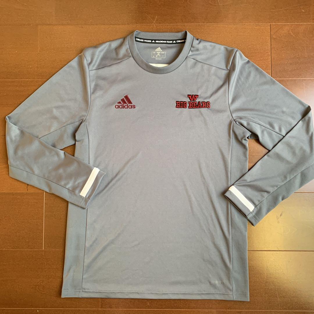 adidas×早稲田“BIG BEARS“チームトレーニング用ロンT MDサイズ adidas×早稲田“BIG BEARS“チームトレーニング用ロンT MDサイズ