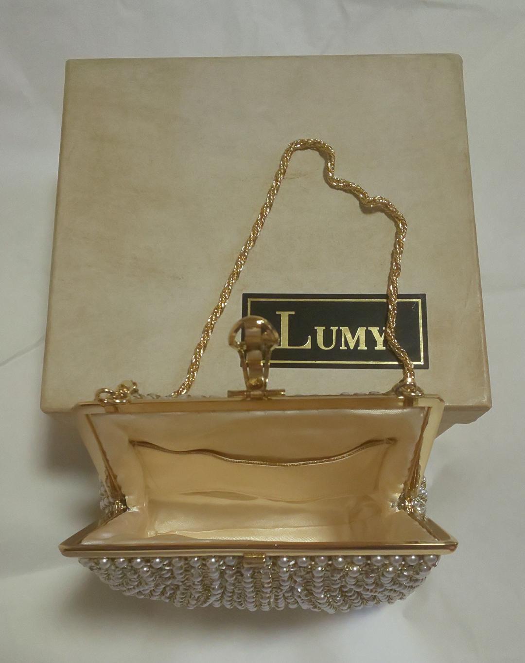 大人気豊富な LUMY 結婚式 アンティーク はしもと aSRfo-m90914108602 パールストーン パーティーバッグ 即納