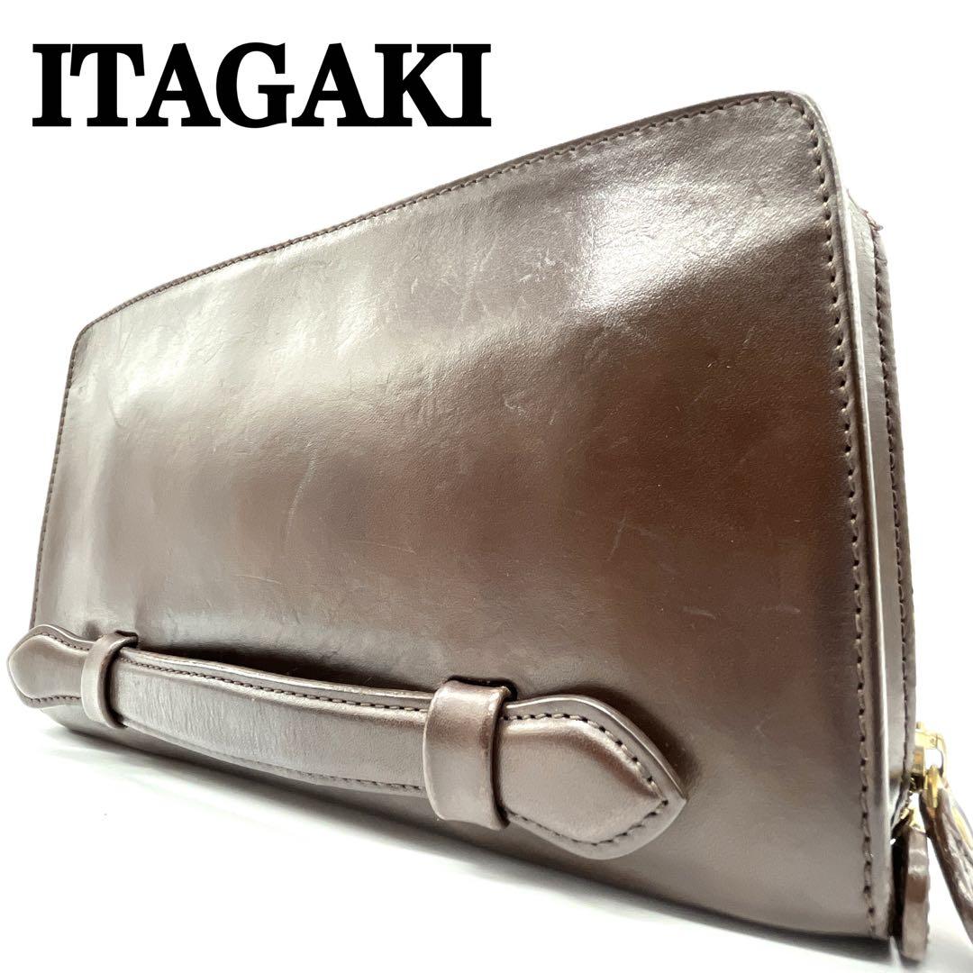 【高級】 ITAGAKI いたがき オールレザー クラッチバッグ セカンドバック