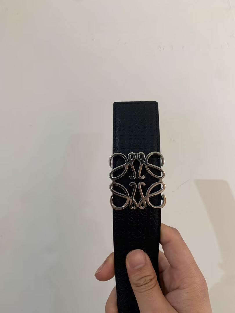 ロエベ LOEWE ブラックプリントベルト