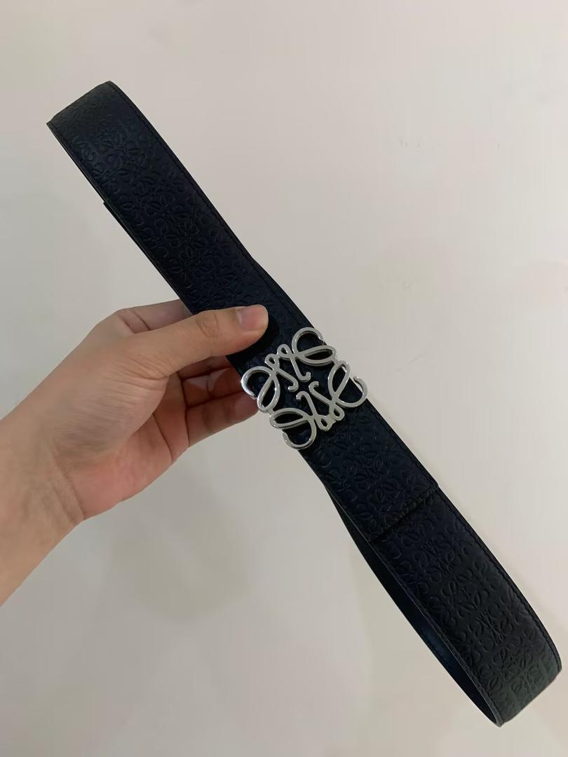 ロエベ LOEWE ブラックプリントベルト