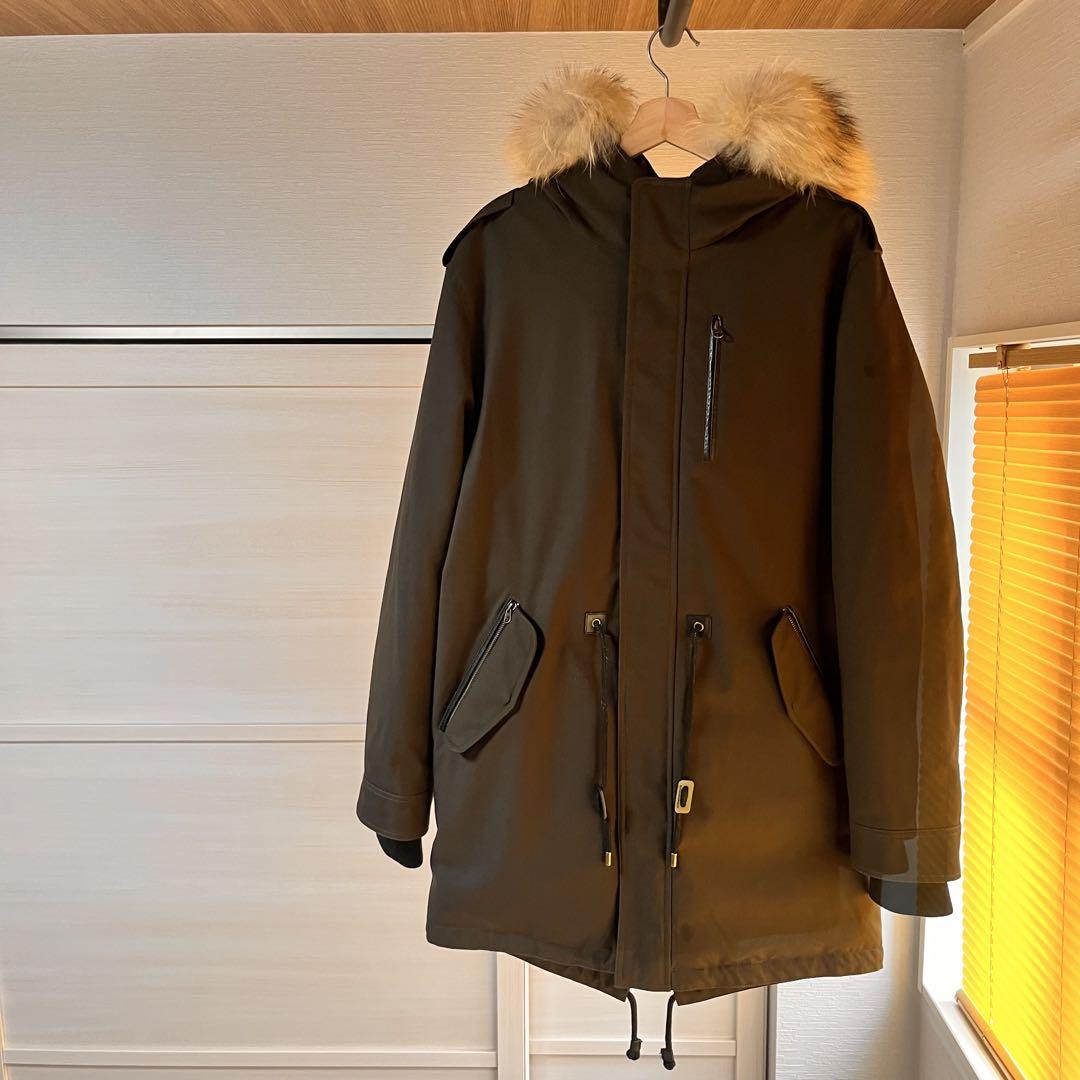 【値下げ】【美品】MACKAGE カーキ ダウンジャケット(ダウンコート)