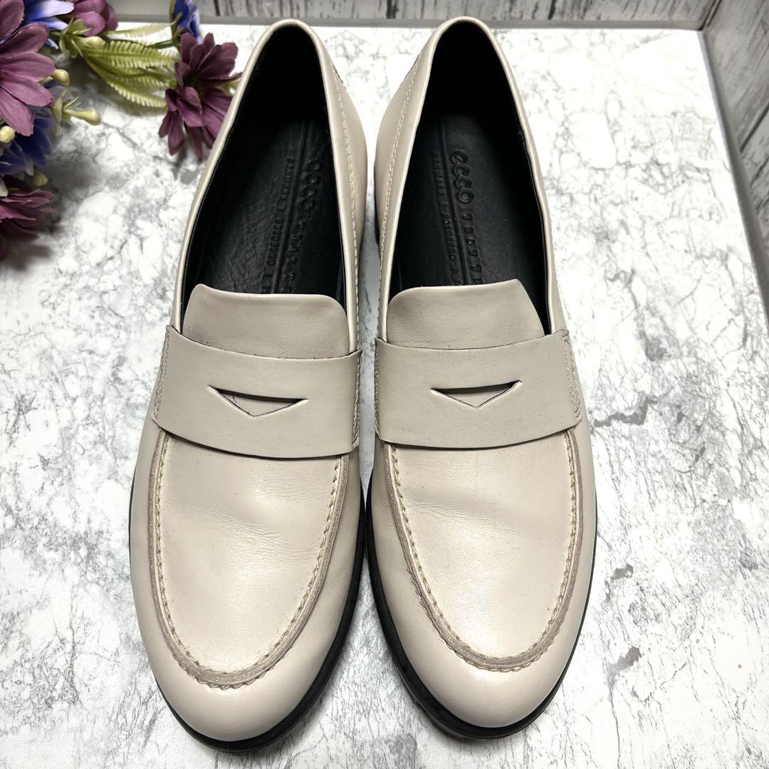 極美品❤️ecco コインローファー 厚底 コンフォート スリッポン (36)