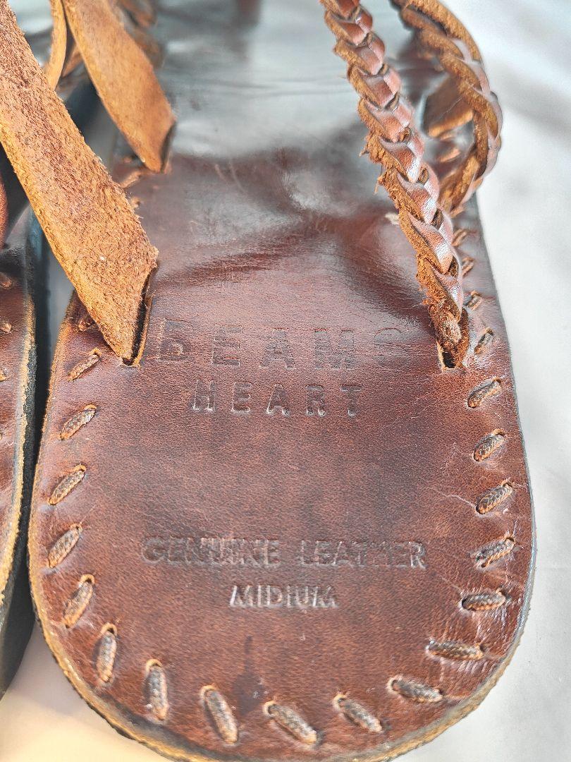 【艶革】BEAMS ビームス　高級レザーサンダル　極艶本革　正規品　26.5cm