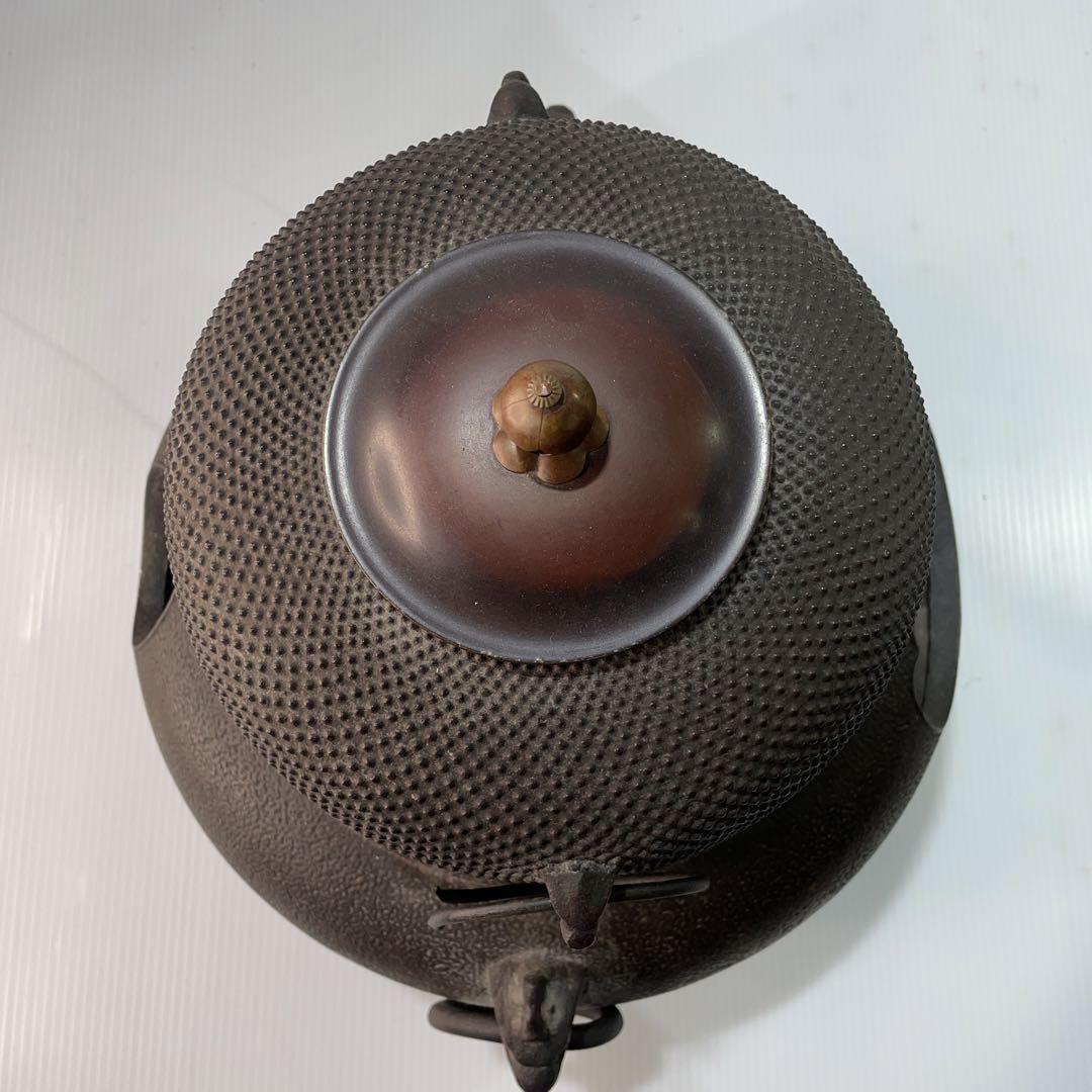 送料込み！【和】茶釜 風炉釜 鉄製 茶道具 高さ 昭和レトロ アンティーク