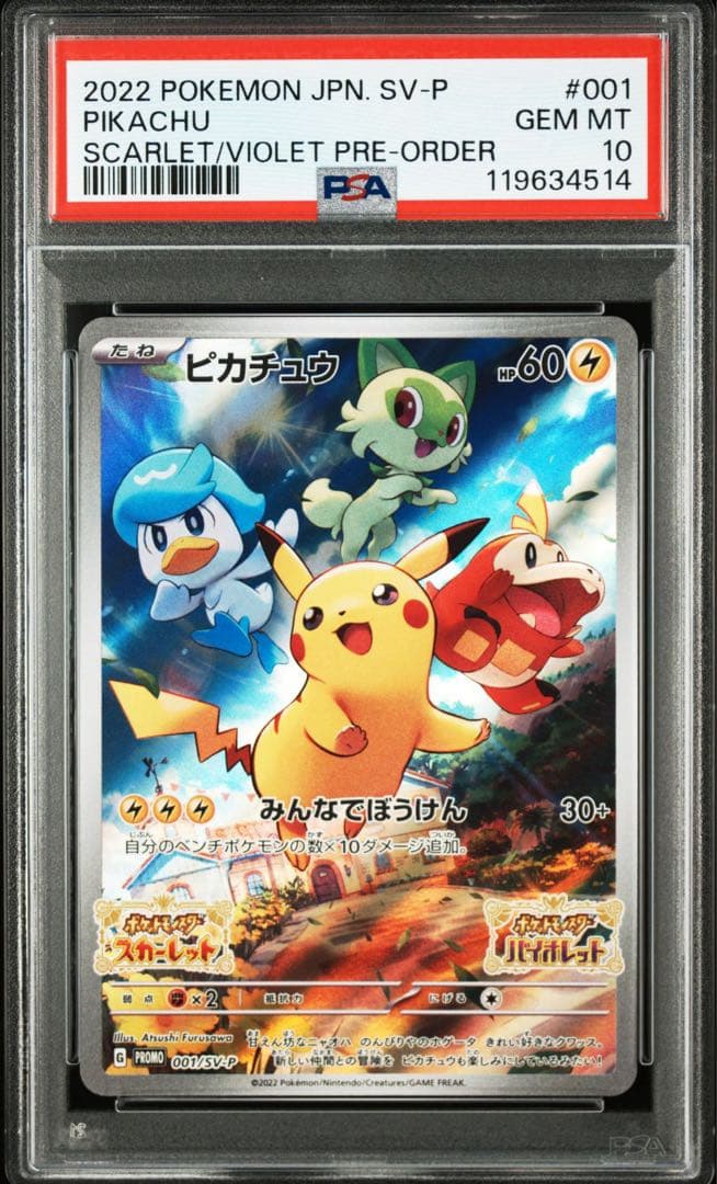 ピカチュウ　みんなでぼうけん　プロモPSA10