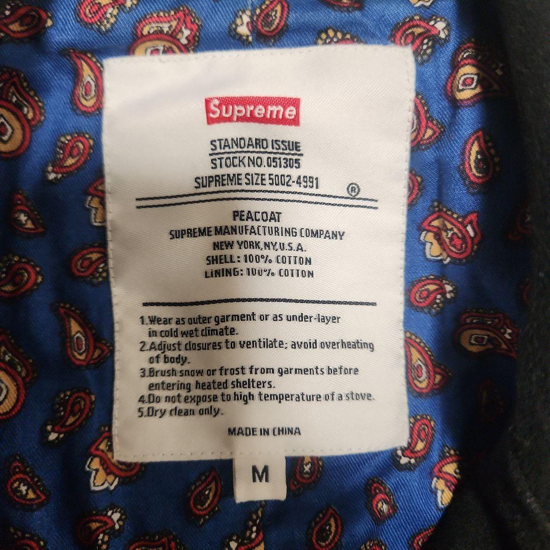 Supreme ピーコート M ブラック