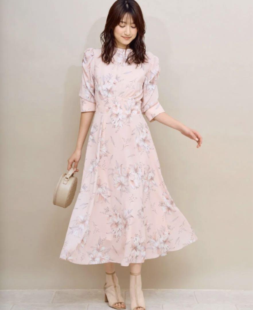 Noela⭐︎新品未使用タグ付き⭐︎リリーフラワーワンピ （オレンジ）