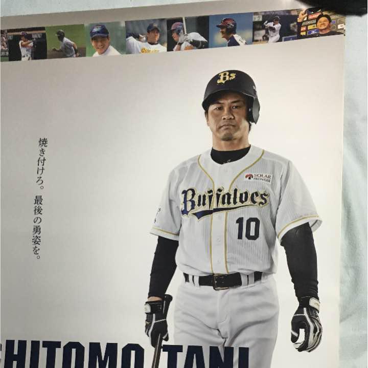 オリックスバファローズ 谷佳知 引退 ポスター 非売品 b５ 特大 レア