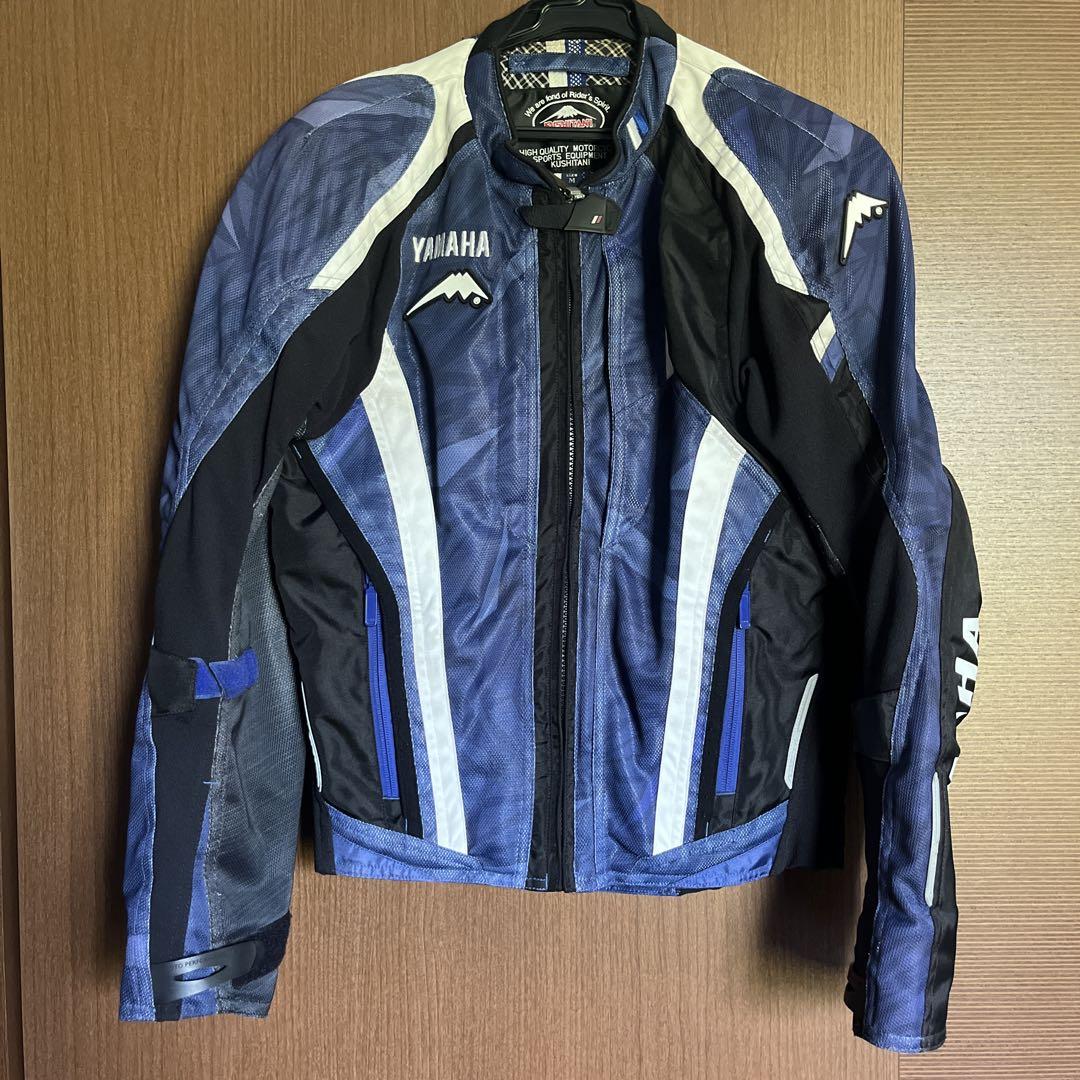 KUSHITANI YAMAHAコラボ バイクサマージャケット 青/黒